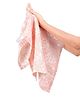 Doctor Towels Pack Of 2 Banana Jacquard Floral Hand Towels - Coral