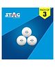 STAG ICONIC High Performance Supreme Table Tennis (T.T) Balls| Advanced 40+mm Ping Pong Balls for Training, Tournaments and Recreational Play| Durable for Indoor/Outdoor Game - Pack of 3 (White)