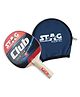 Stag Iconic Table Tennis (T.T) Racket | Advanced TT Racquets| Black/Red Grip Designed Comfortable Wooden Table Tennis Bat - CLUB