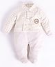 BABY GO Full Sleeves Checked  Romper - Beige