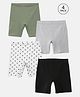 Mackly Pack Of 4 Cotton Elastane Solid & Stars Printed Inner Shorts - Multicolor
