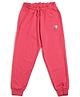 US Polo Assn Cotton Knit Full Length Lounge Pant with Heart Patch - Pink