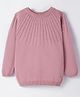Toffyhouse 100%  Supercombed Cotton Flat Knit Full Sleeves Solid Color Pullover Sweater - Rose Gold