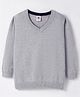 ToffyHouse 100% Supercombed Cotton Flat Knit Solid Color  Pullover Sweater - Grey