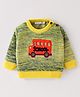Wingsfield Full Sleeves Bus Embroidered Sweater - Lime Green