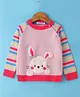 Wingsfield Full Sleeves Animal Embroidered Sweater - Pink