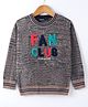 Wingsfield Full Sleeves Typography  Embroidered Sweater - Multi Colour