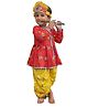 Aglare Janmashtami Theme Lace Embellished Shri Krishna Costume Set - Orange