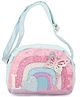 Toysire Cute Glitter Design Hand Bag with Adjustable strap Zipper Closure Sling Bag for Girls (Green)