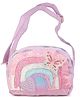 Toysire Cute Glitter Design Hand Bag with Adjustable strap Zipper Closure Sling Bag for Girls(Purple)
