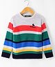 Wingsfield Full Sleeves Striped Self Knit Designed  Pullover - Multi Colour