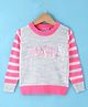 Wingsfield Full Sleeves Typography Embroidered  Sweater - Pink