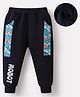 Kookie Kids Full Length Lounge Pant with Text Print - Black