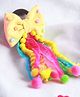 CHOKO Bow & Pompoms Embellished Rubber Band - Yellow & Pink