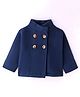 Wingsfield Full Sleeves Solid Coat - Blue
