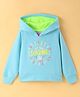 Wingsfield Full Sleeves Typography  Printed Hooded Sweatshirt - Sea Green