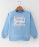 Wingsfield Full Sleeves Floral & Typography Printed Sweatshirt - Blue