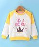Wingsfield Full Sleeves Typography Printed Sequin Crown Embellished Sweatshirt - Multi Colour