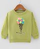 Wingsfield Full Sleeves Frill Detailed Ice Cream Designed Sweatshirt - Green