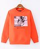 Wingsfield Full Sleeves Typography Printed Sweatshirt - Orange