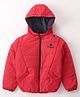 Wingsfield Full Sleeves Solid Hooded Jacket - Red