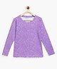 Campana 100% Cotton Full Sleeves Dots Printed T-Shirt - Purple