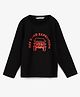Campana 100% Cotton Full Sleeves Off Road Printed T-Shirt - Black