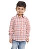 Campana 100% Cotton Full Sleeves Plaid Check Shirt - Orange & Multicolour