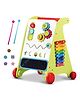 Baybee Wooden Activity Baby Walker with Gear Wheels ABC Puzzles Shapes Sorting Xylophone & Bead Maze - Multicolor