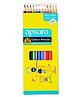 Apsara Hexagon Shape Full Size Color Pencils With Sharpener - 12 Shades