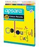 Apsara Hexagon Shape Full Size Bi Color Pencils With Sharpener -24 Shades