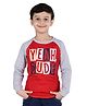 3PIN Cotton Full Sleeves Yeah Dude Text Printed Sweatshirt - Red