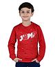 3PIN Cotton Full Sleeves Skateboard & Basketball Printed Sweatshirt - Red