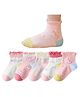 ZQBIEE Pack Of 5 Unicorn & Floral Designed Colour Blocked Socks - Multi Colour