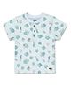 Milou Half Sleeves Sea Life Printed Tee - Blue