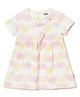 Milou Cotton Half Sleeves Tie & Dye Dress - White