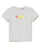 Milou Cotton Half Sleeves Striped & Strawberry Printed Tee - Grey