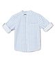 Milou Cotton Full Sleeves Striped Shirt - Blue & White