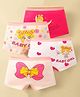 ZQBIEE Kids Pack Of 4 Hearts & Bow Printed Panties - Multi Colour