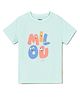 Milou Half Sleeves Brand Name Printed Tee - Light Green