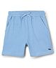 Milou Cotton Solid Side Pocket Shorts - Blue