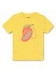 Milou Cotton Half Sleeves Rub and Smell Mango Printed Tee - Yellow