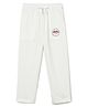 Milou Cotton Brand Name Embroidered Pant - White