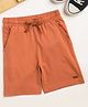 Milou Cotton Solid Shorts - Orange