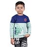 3PIN Cotton Full Sleeves Basketball Theme Printed Sweatshirt - Blue