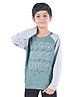 3PIN Cotton Full Sleeves Good Vibes Only Text Printed Sweatshirt - Green