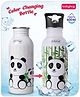 Babyhug Panda Theme Stainless Steel Color Changing Magic Bottle White|Leak Resistant|BPA Free|Rust Proof|600 ml
