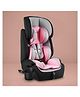 Lifelong Isofix Baby Seat Car with Cup Holder & Adjustable Headrest - Pink & Grey