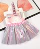 Babymoon Set of 2 Glittering Princess Girl's Tutu Skirt with Hairband Baby Photography Props Gift Set 3 to 8 yr  Grey