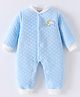 Kookie Kids Full Sleeves Winter Romper with Elephant Patch - Sky Blue